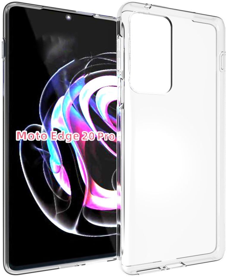 Motorola Edge 20 Pro Hoesje Dun TPU Back Cover Transparant afbeelding 1