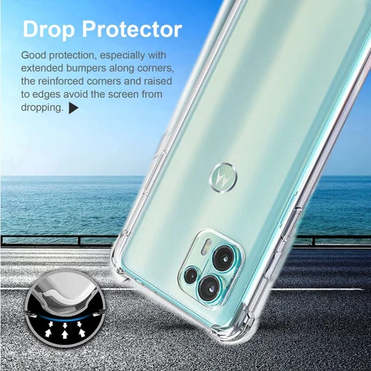 Motorola Edge 20 Lite Hoesje Schokbestendig TPU Back Cover Transparant afbeelding 6