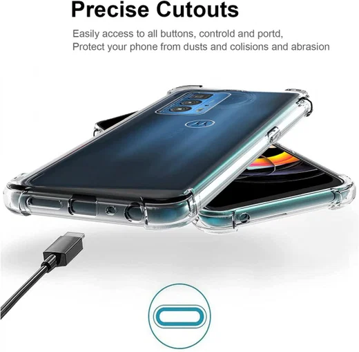Motorola Edge 20 Pro Hoesje Schokbestendig TPU Back Cover Transparant afbeelding 7