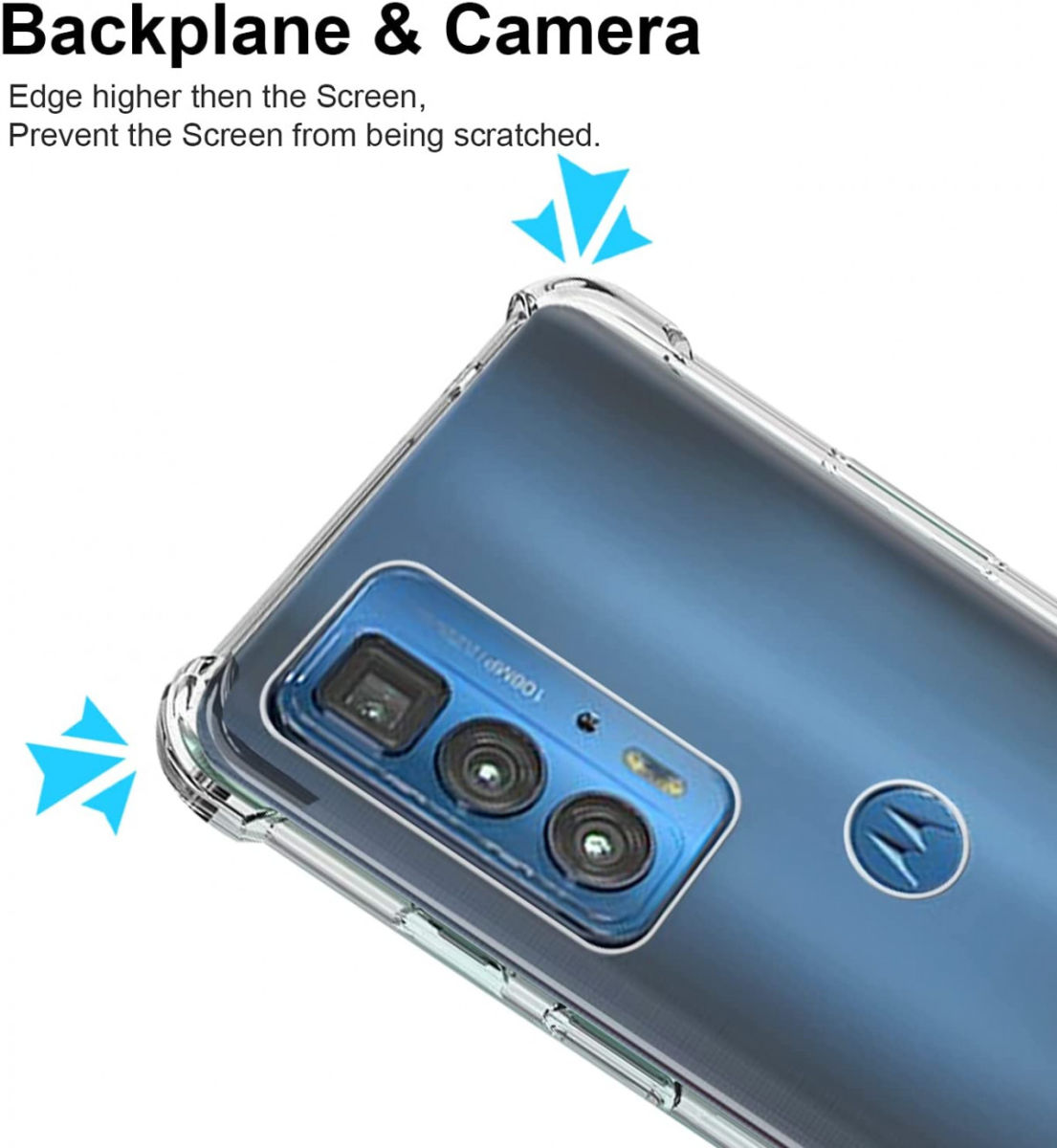Motorola Edge 20 Pro Hoesje Schokbestendig TPU Back Cover Transparant afbeelding 6