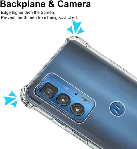 Motorola Edge 20 Pro Hoesje Schokbestendig TPU Back Cover Transparant afbeelding 6