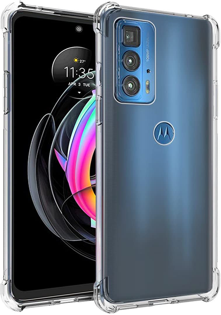 Motorola Edge 20 Pro Hoesje Schokbestendig TPU Back Cover Transparant afbeelding 1
