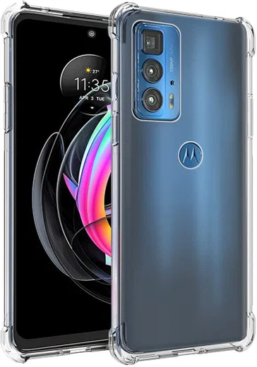 Motorola Edge 20 Pro Hoesje Schokbestendig TPU Back Cover Transparant afbeelding 1