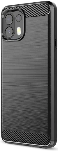Motorola Edge 20 Lite Hoesje Geborsteld TPU Back Cover  Zwart afbeelding 1