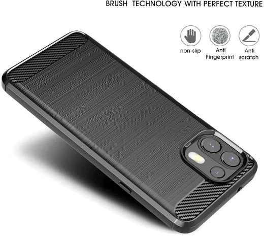 Motorola Edge 20 Lite Hoesje Geborsteld TPU Back Cover  Zwart afbeelding 6
