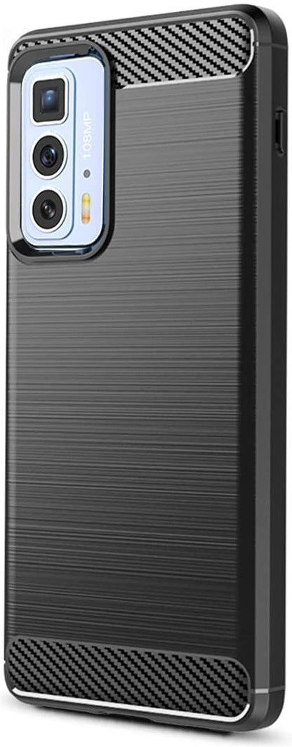 Motorola Edge 20 Pro Hoesje Geborsteld TPU Back Cover  Zwart afbeelding 1
