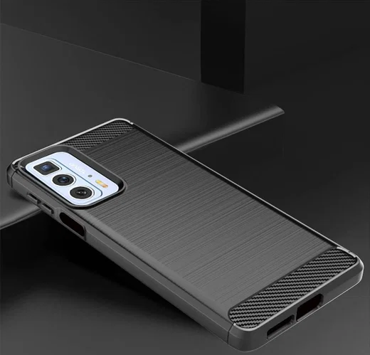 Motorola Edge 20 Pro Hoesje Geborsteld TPU Back Cover  Zwart afbeelding 4