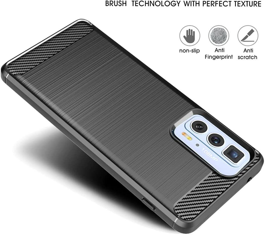 Motorola Edge 20 Pro Hoesje Geborsteld TPU Back Cover  Zwart afbeelding 7