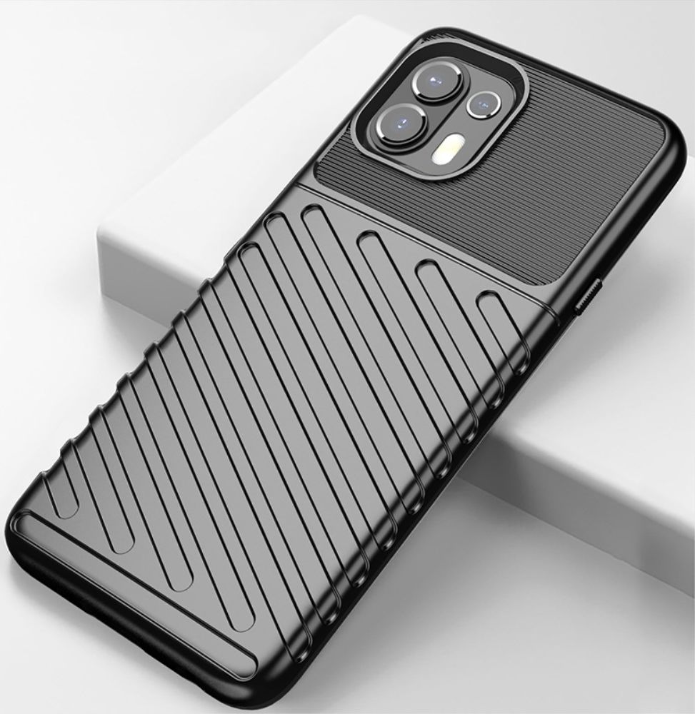 Motorola Edge 20 Lite Hoesje TPU Thunder Design Back Cover Zwart afbeelding 4