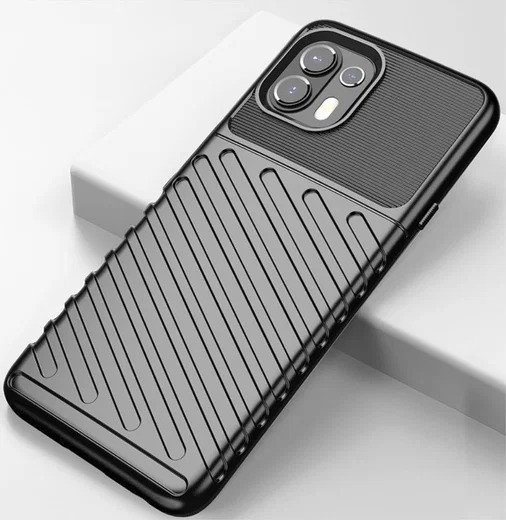 Motorola Edge 20 Lite Hoesje TPU Thunder Design Back Cover Zwart afbeelding 4