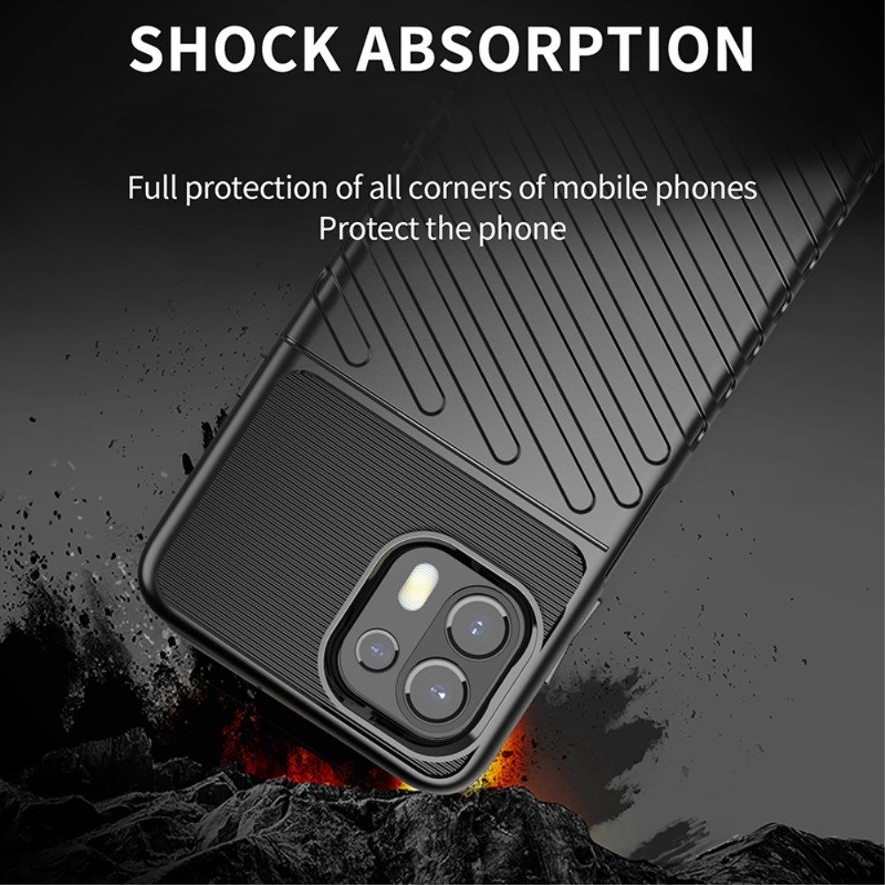 Motorola Edge 20 Lite Hoesje TPU Thunder Design Back Cover Zwart afbeelding 3