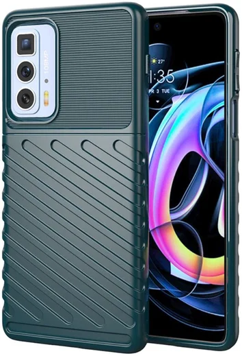 Motorola Edge 20 Pro Hoesje TPU Thunder Design Back Cover Groen afbeelding 1