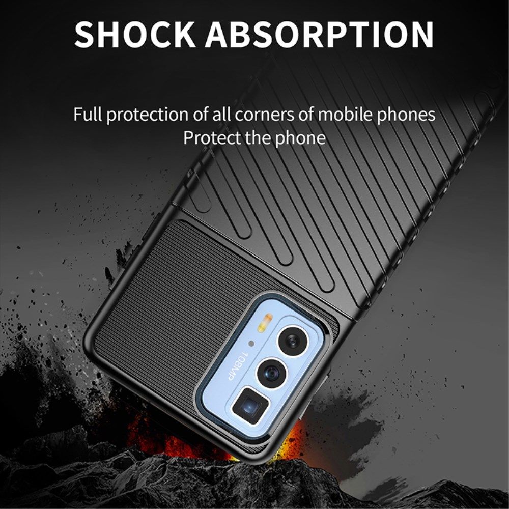 Motorola Edge 20 Pro Hoesje TPU Thunder Design Back Cover Groen afbeelding 3