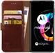 Rosso Element Motorola Edge 20 Lite Hoesje Book Cover Wallet Bruin afbeelding 1