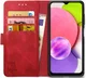 Rosso Element Samsung Galaxy A03S Hoesje Book Cover Wallet Rood afbeelding 1