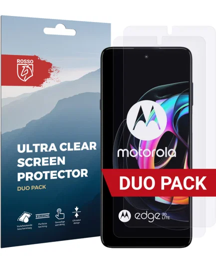 Rosso Motorola Edge 20 Lite Ultra Clear Screen Protector Duo Pack afbeelding 1