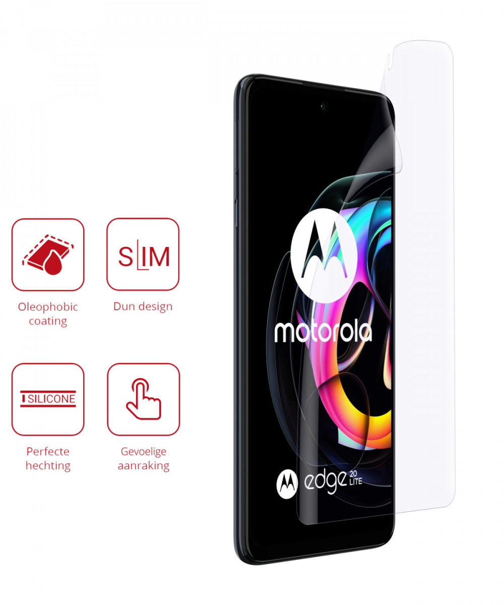 Rosso Motorola Edge 20 Lite Ultra Clear Screen Protector Duo Pack afbeelding 2