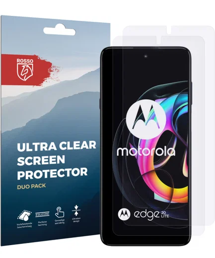 Rosso Motorola Edge 20 Lite Ultra Clear Screen Protector Duo Pack afbeelding 10