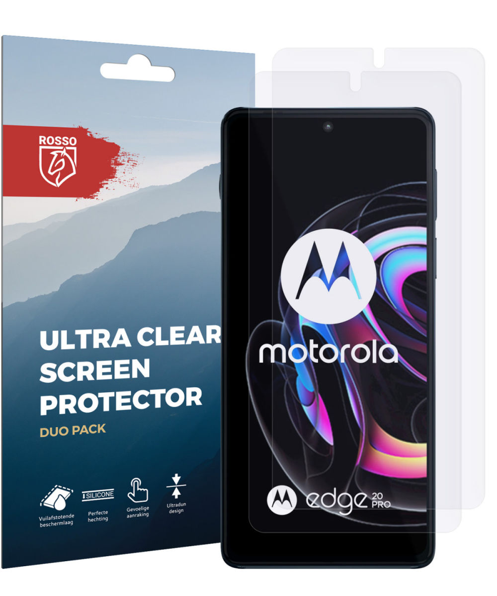Rosso Motorola Edge 20 Pro Ultra Clear Screen Protector Duo Pack afbeelding 10