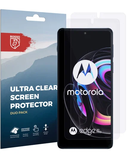 Rosso Motorola Edge 20 Pro Ultra Clear Screen Protector Duo Pack afbeelding 10