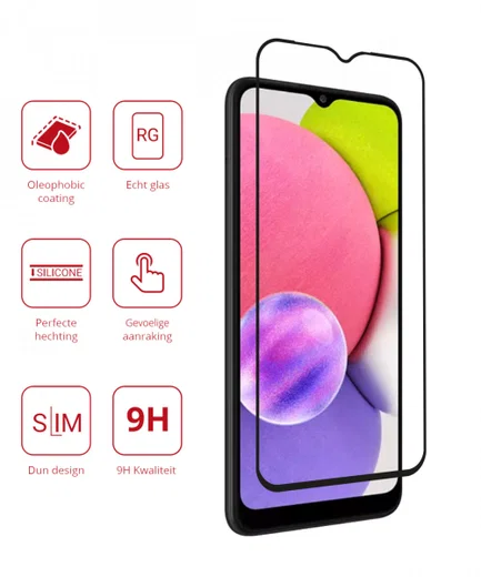 Rosso Samsung Galaxy A03S 9H Tempered Glass Screen Protector afbeelding 2