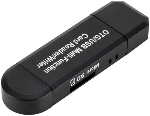 On The Go Geheugenkaartlezer USB 2.0 / MicroUSB Cardreader afbeelding 2