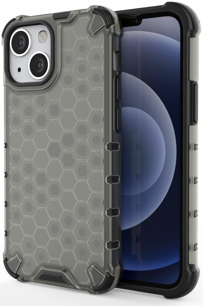 Apple iPhone 13 Mini Hybride Honinggraat Hoesje Zwart afbeelding 1