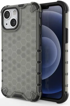 Apple iPhone 13 Mini Hybride Honinggraat Hoesje Zwart