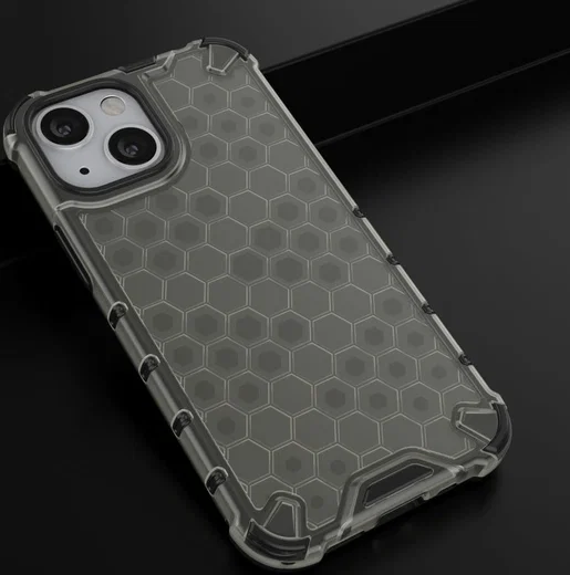 Apple iPhone 13 Mini Hybride Honinggraat Hoesje Zwart afbeelding 4