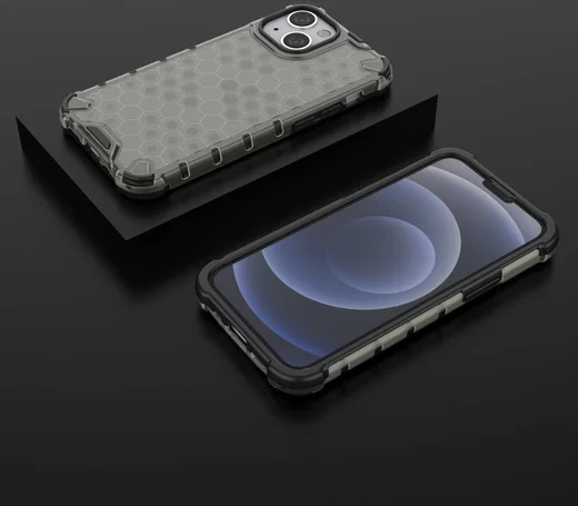 Apple iPhone 13 Mini Hybride Honinggraat Hoesje Zwart afbeelding 5