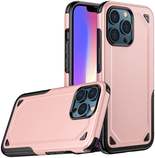 Apple iPhone 13 Hoesje Hybride Back Cover Blauw afbeelding 5