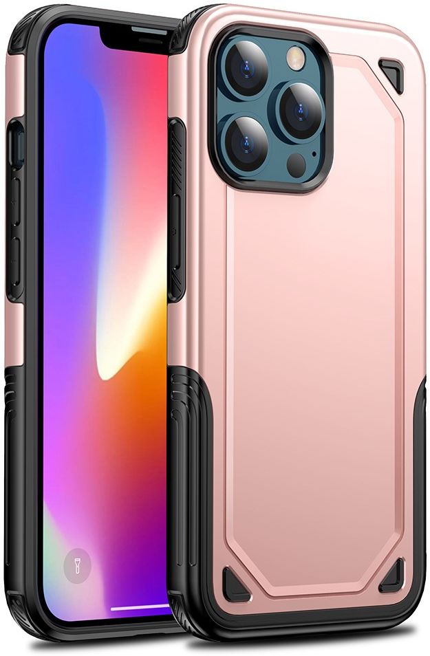 Apple iPhone 13 Pro Max Hoesje Hybride Back Cover Rose Goud afbeelding 1