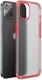 Apple iPhone 13 Mini Hoesje Hybride Back Cover Mat Transparant Rood afbeelding 1