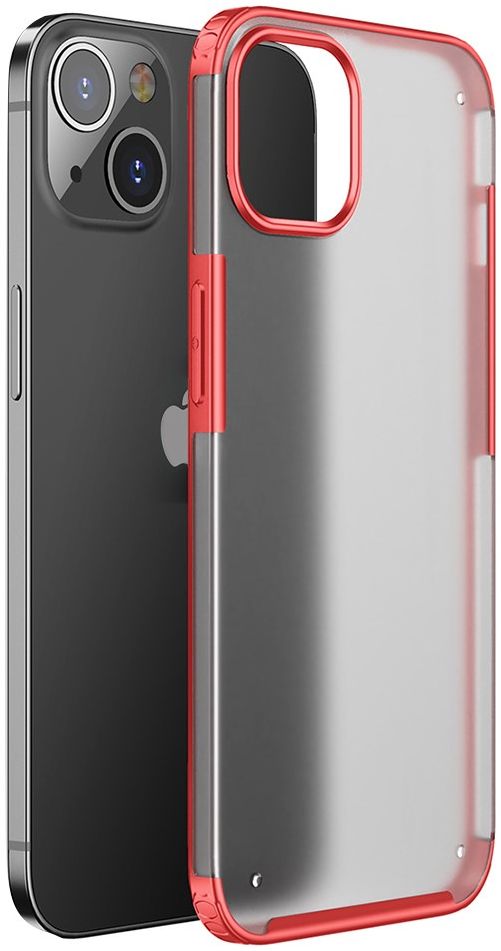 Apple iPhone 13 Hybrid Armor Hard Plastic Back Cover Rood afbeelding 1