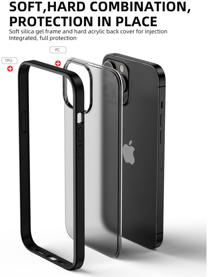 iPaky Apple iPhone 13 Mini Hoesje Hybride Back Cover Wit afbeelding 2