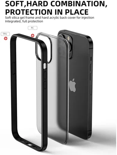 iPaky Apple iPhone 13 Mini Hoesje Hybride Back Cover Wit afbeelding 2