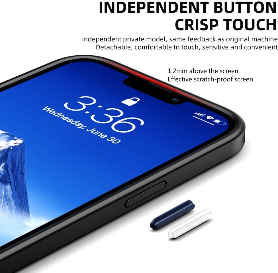 iPaky Apple iPhone 13 Pro Hoesje Hybride Back Cover Zwart afbeelding 6