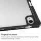 Apple iPad Mini 6 Hoes Tri-Fold Book Case Transparant/Zwart afbeelding 7