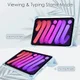 Apple iPad Mini 6 Hoes Tri-Fold Book Case Transparant/Lichtblauw afbeelding 4
