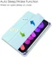 Apple iPad Mini 6 Hoes Tri-Fold Book Case Transparant/Lichtblauw afbeelding 3