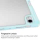 Apple iPad Mini 6 Hoes Tri-Fold Book Case Transparant/Lichtblauw afbeelding 6