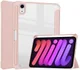 Apple iPad Mini 6 Hoes Tri-Fold Book Case Transparant/Roze afbeelding 1