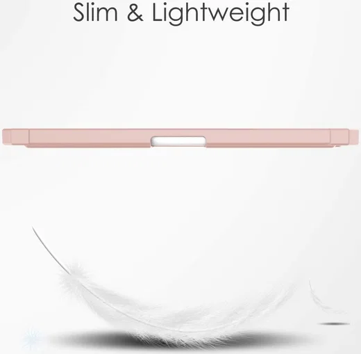 Apple iPad Mini 6 Hoes Tri-Fold Book Case Transparant/Roze afbeelding 5