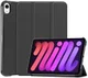 Apple iPad Mini 6 Hoesje Tri-Fold Book Case met Standaard Zwart afbeelding 1