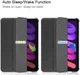 Apple iPad Mini 6 Hoesje Tri-Fold Book Case met Standaard Zwart afbeelding 5