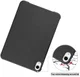 Apple iPad Mini 6 Hoesje Tri-Fold Book Case met Standaard Zwart afbeelding 9