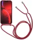 Apple iPhone 13 Hoesje Back Cover Flexibel TPU met Koord Rood afbeelding 2