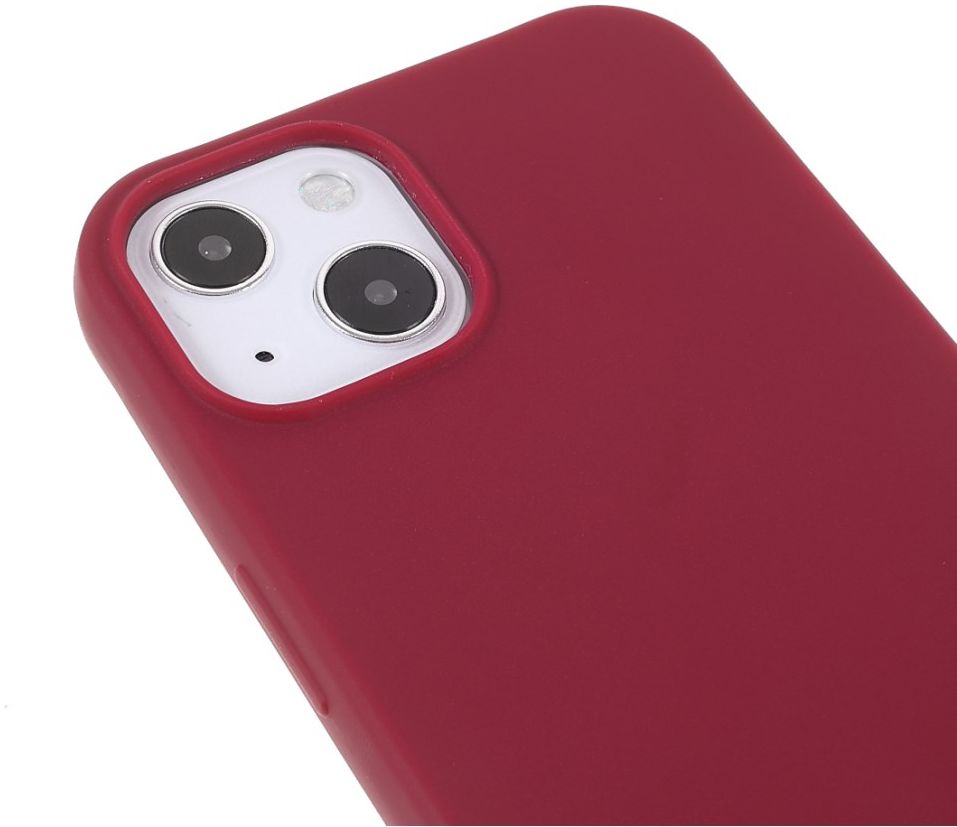 Apple iPhone 13 Hoesje Back Cover Flexibel TPU met Koord Rood afbeelding 4