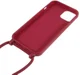 Apple iPhone 13 Hoesje Back Cover Flexibel TPU met Koord Rood afbeelding 5