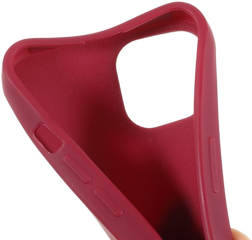 Apple iPhone 13 Hoesje Back Cover Flexibel TPU met Koord Rood afbeelding 7